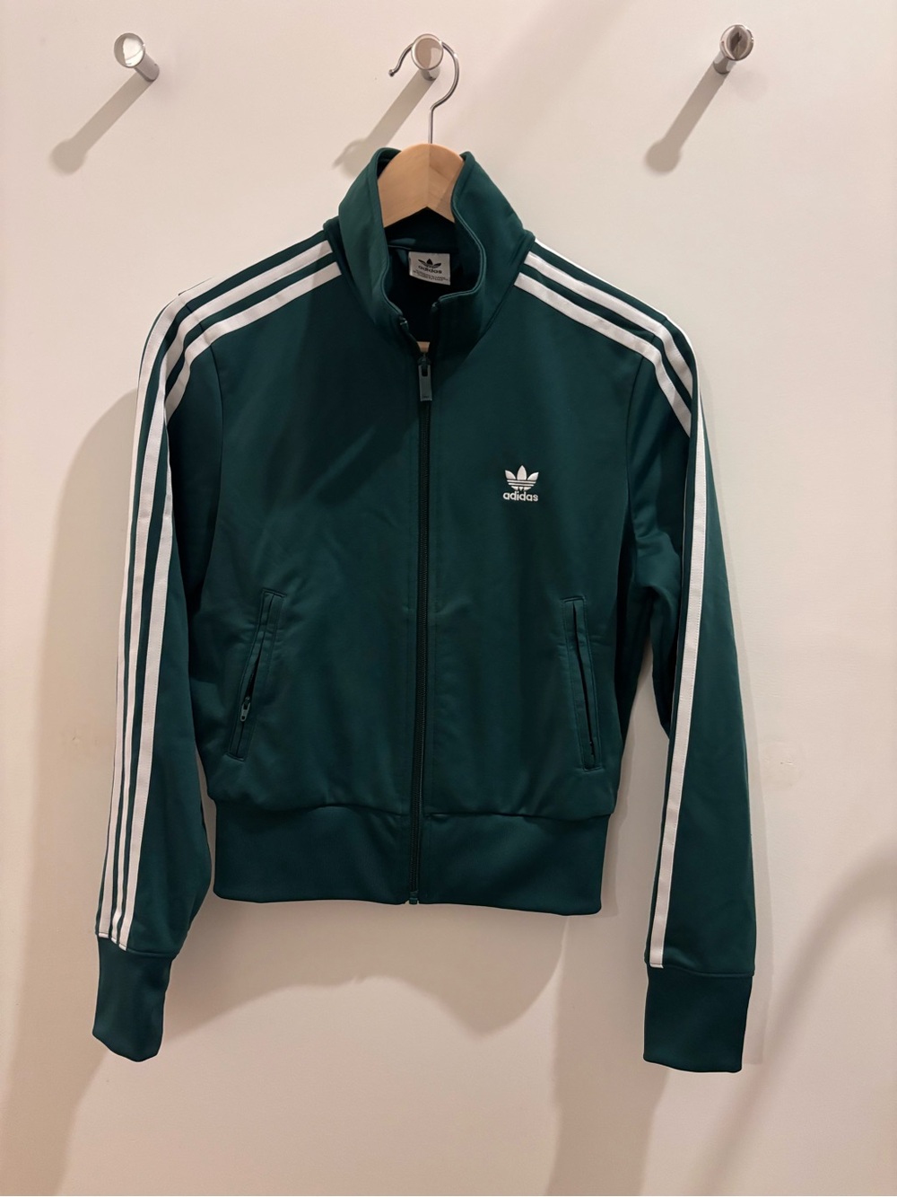 adidas Originals Dark Green Track Jacket with White 3-Stripes